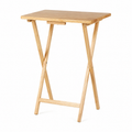 Custom Hand Carved Folding TV Tray Table Set